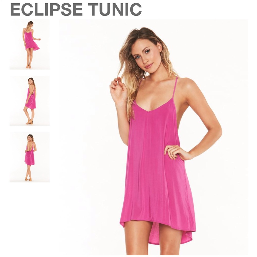 L*Space Eclipse Tunic *NEW* Bikini Coverup fuchsia
